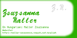 zsuzsanna maller business card